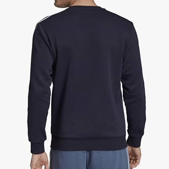 adidas Men's Essentials 3-Stripes Fleece Crew - Picture 4 of 13